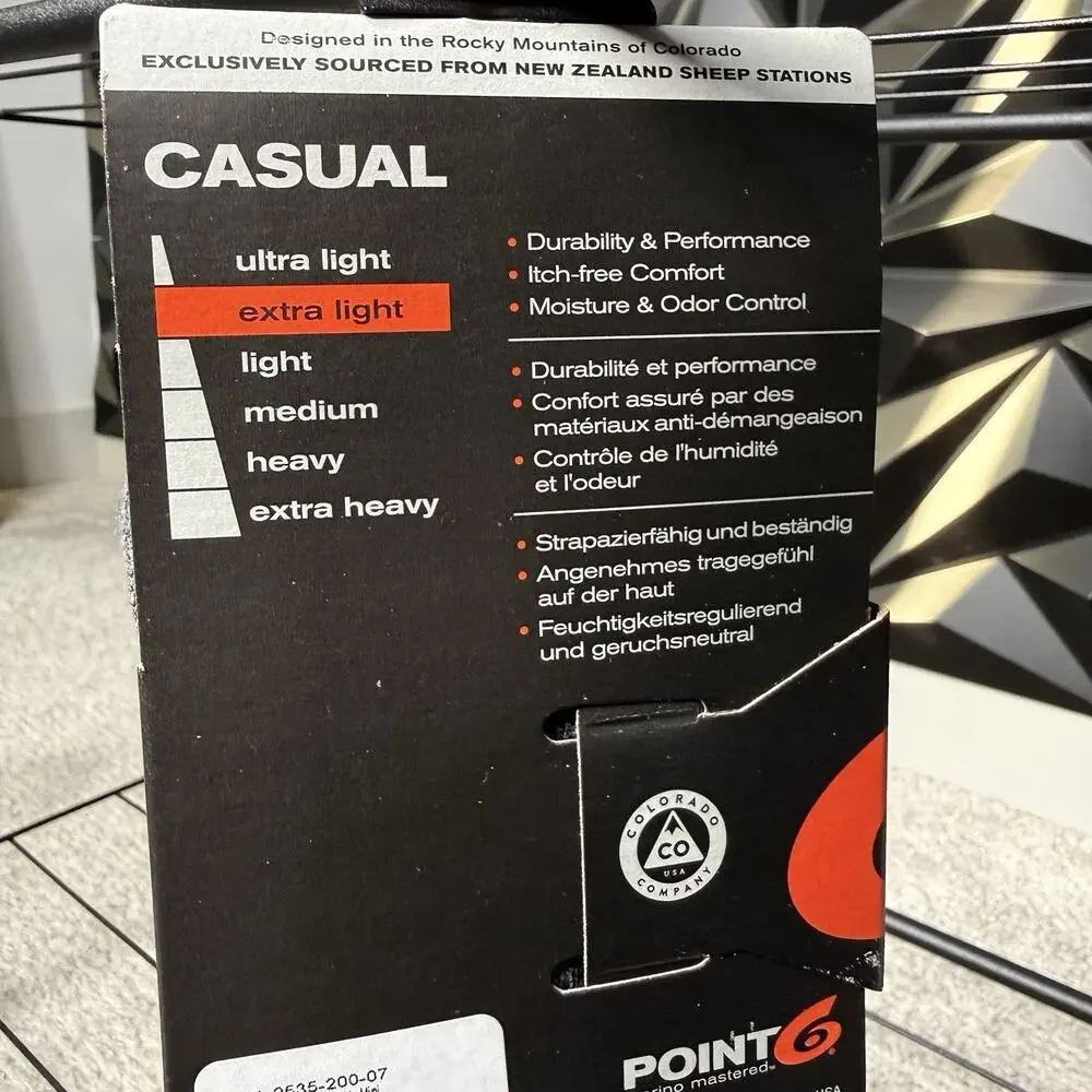 Point6 Merino Wool Socks Casual Extra Light Gray